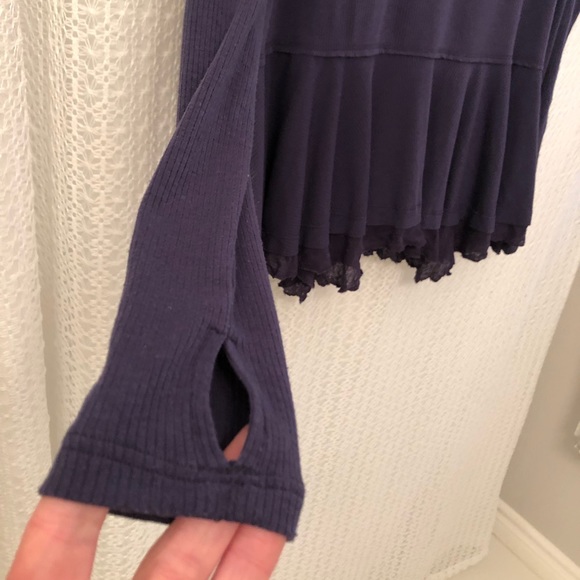 Free People: We the Free thermal ruffled long sleeve - Picture 2 of 7